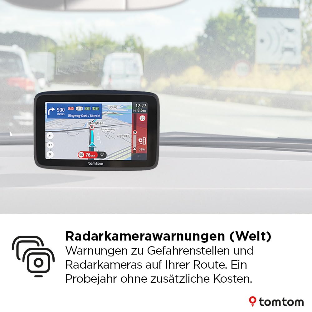 TomTom Pkw-Navi GO Advanced (6 Zoll, Stauvermeidung Dank TomTom Traffic, Weltkarten-Updates inklusive, Updates über Wi-Fi, dynamischer Fahrspurassistent, integrierte, umkehrbare Halterung)