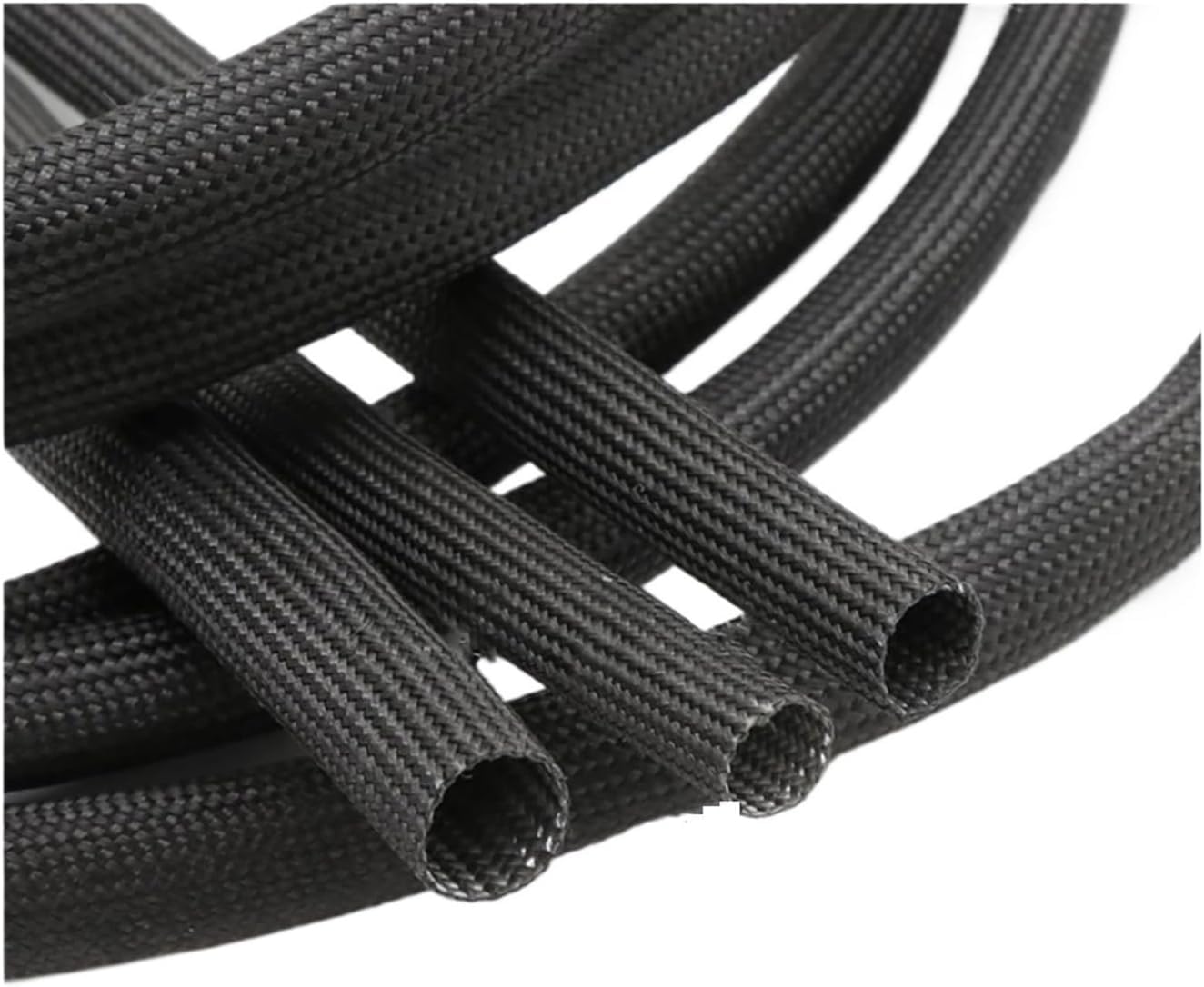 Gaine fibre de verre 14mm contre la fusion des câbles électriques 600°C 10m