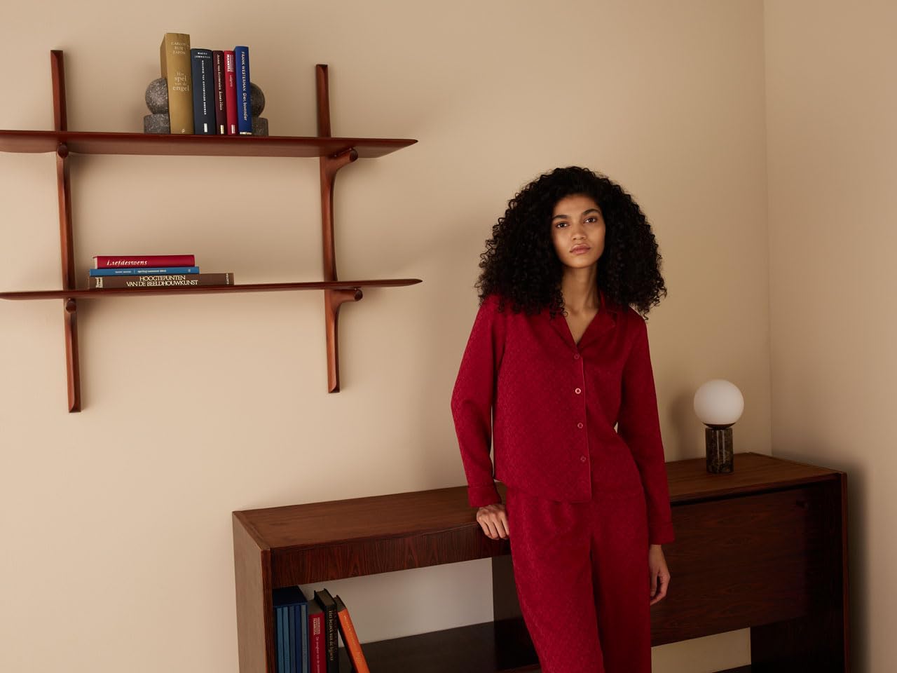 Tommy Hilfiger womens Notch Top & Long Pant 2 Piece Pajama Set - Image 6