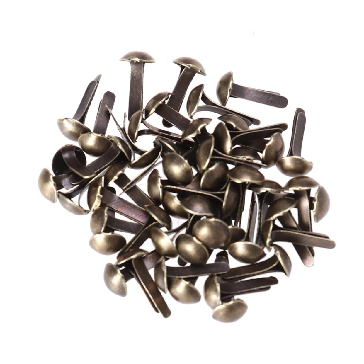 Gadpiparty 100pcs Bronze Metal Brads Round Paper Fasteners for Crafts Scrapbooking DIY Projects Photo Holding and Decoration