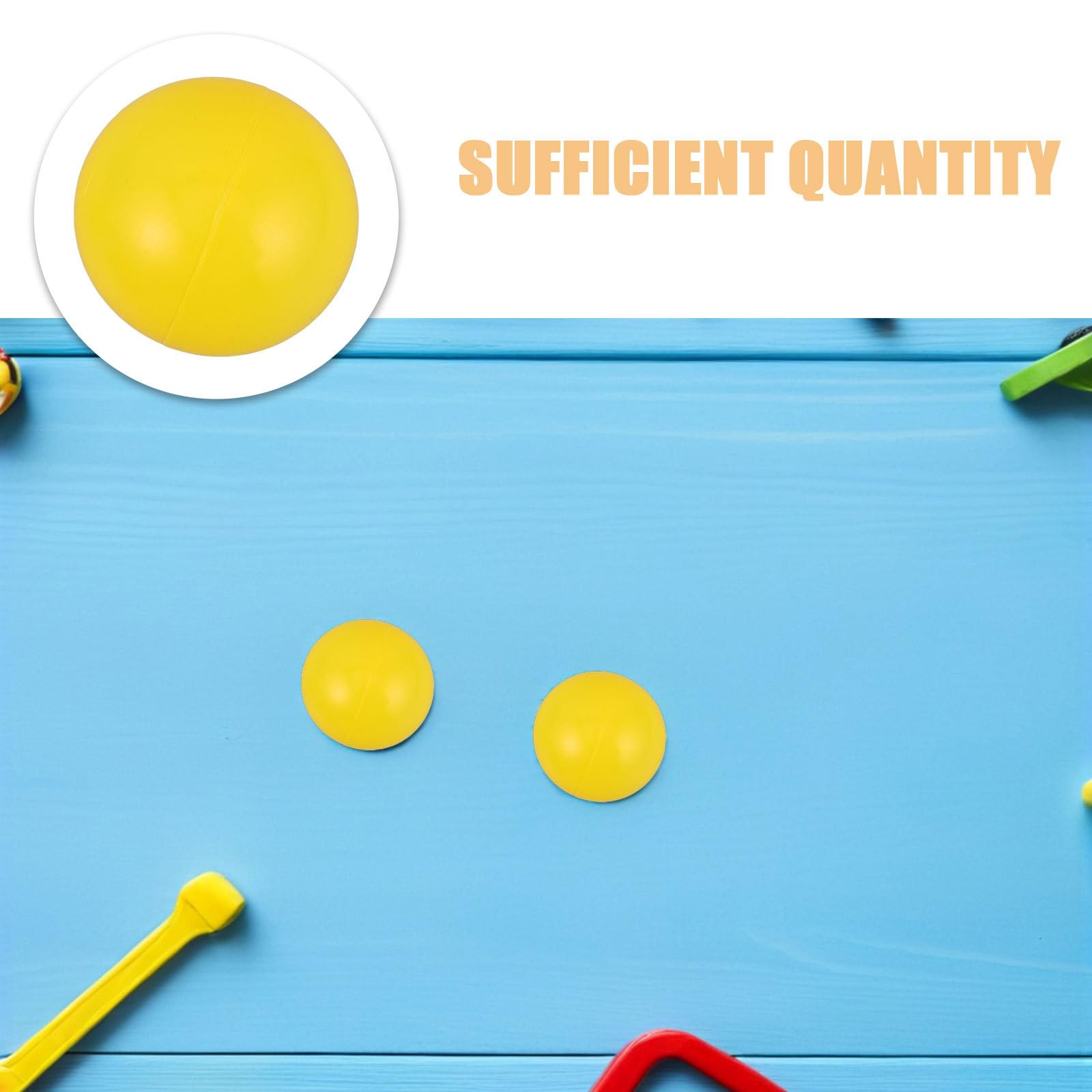 50 Pelotas Amarillas de Goma: Pelotas Redondas de 5,5 cm, Suaves, Ideales para Piscinas Infantiles, Tiendas de campaña, Cuartos de Juegos para bebés y túneles de Juego para niños pequeños.
