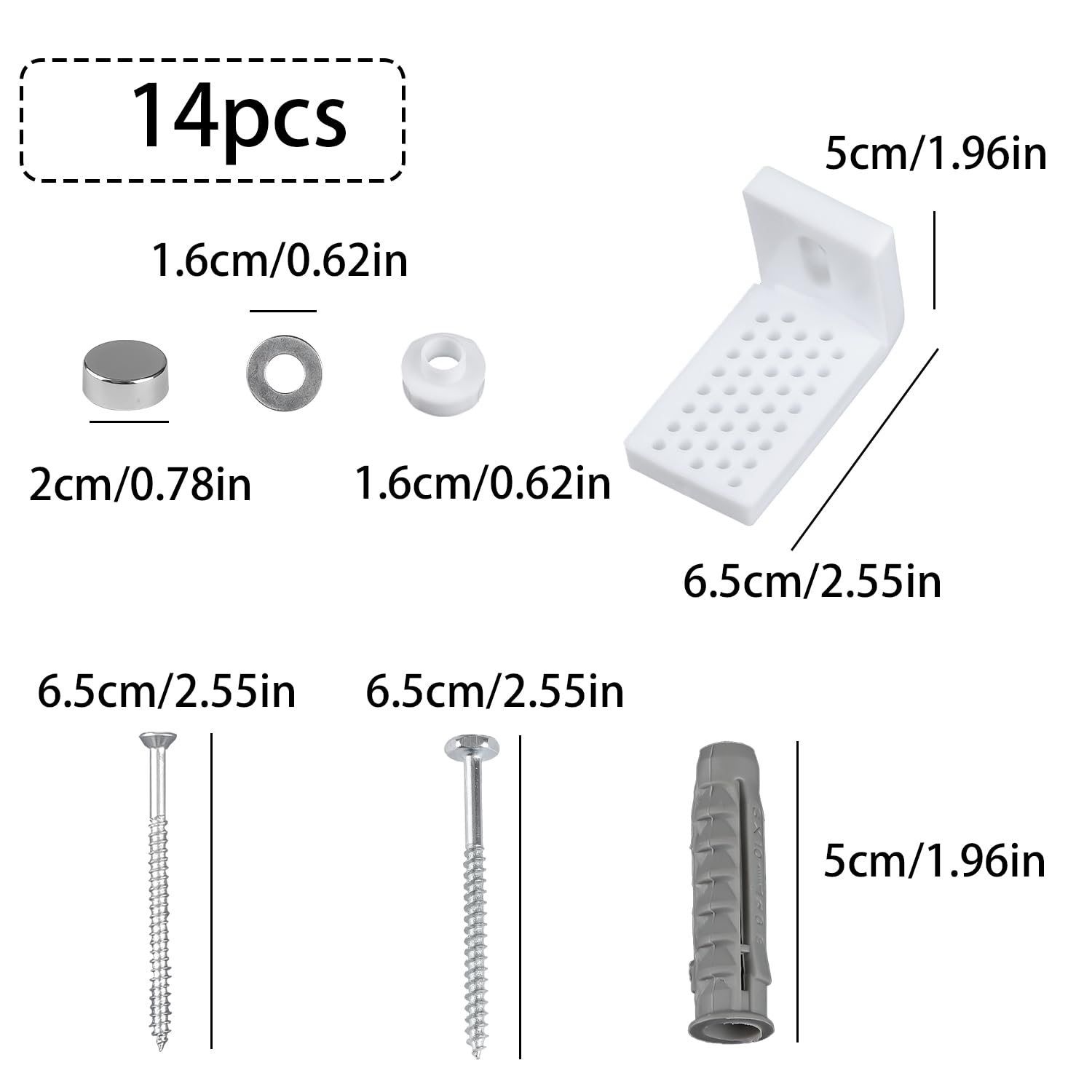Thyonta L-shaped Floor Screw Kit - Toilet Assembly Fixing Bolts - Suitable for Bidet Toilets, White, 57 mm - Image 2