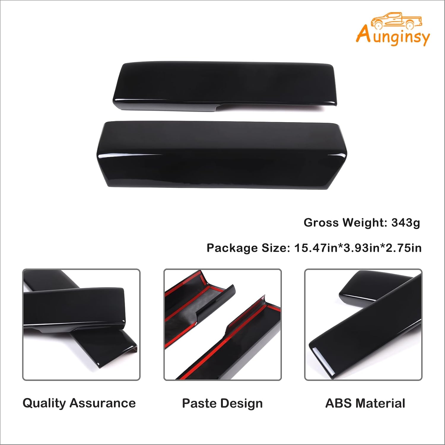 Car Center Console Armrest Protector Cover Compatible with Toyota Tundra 2022+ & Sequoia 2023+, Central Armrest Seat Storage Box Cover Cushion Lid Protector Pad Waterproof Anti-Scratch ABS Accessories
