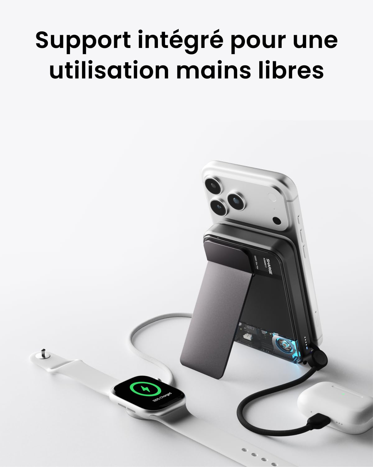 SHARGE ICEMAG 3 Qi2.2 25w Batterie Externe Magsafe 10000mAh ActiveCooling