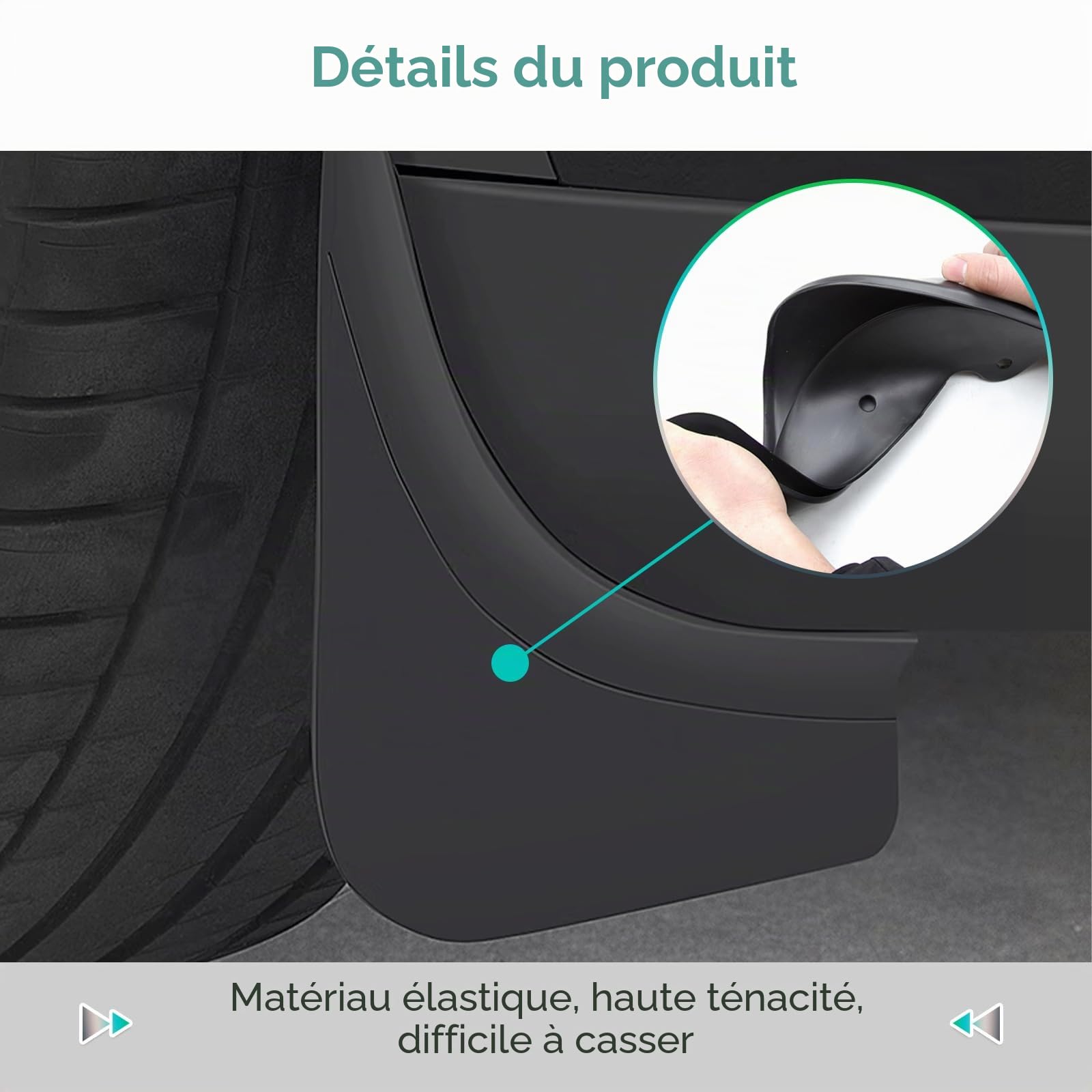 GAFAT 2025 2026 Tesla Model Y Juniper Premium Performance Garde-Boue Avant et Arrière, Protection, Pas de Perçage, Forte Ténacité, Tesla Model Y 2025 Accessoires [OEM Original] (4 PCS) [Pas Stαndαrd]