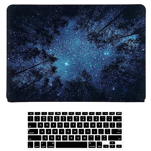 Image of MacBook Air 13 inch Case (Model: A1466 & A1369, 2010-2017 Release), Soft-Touch Matte Plastic Hard Protective Case Cover Only Compatible MacBook Air 13.3 inch - Forest Starry
