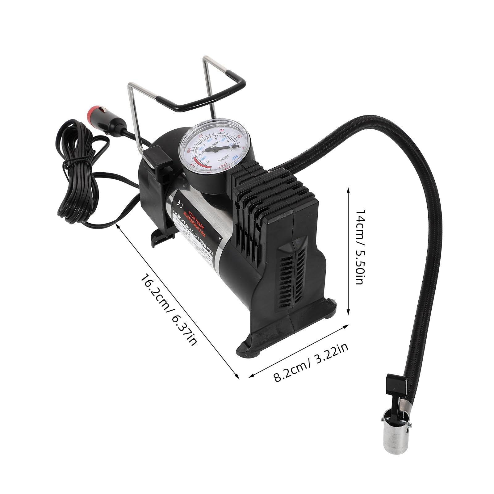 ABOOFAN Compresseur Air Portable Psi Pompe Électrique Gonfleur Pneus Voiture Vélo Moto avec Démarrage One-click Compact et Léger pour Camping et Urgence