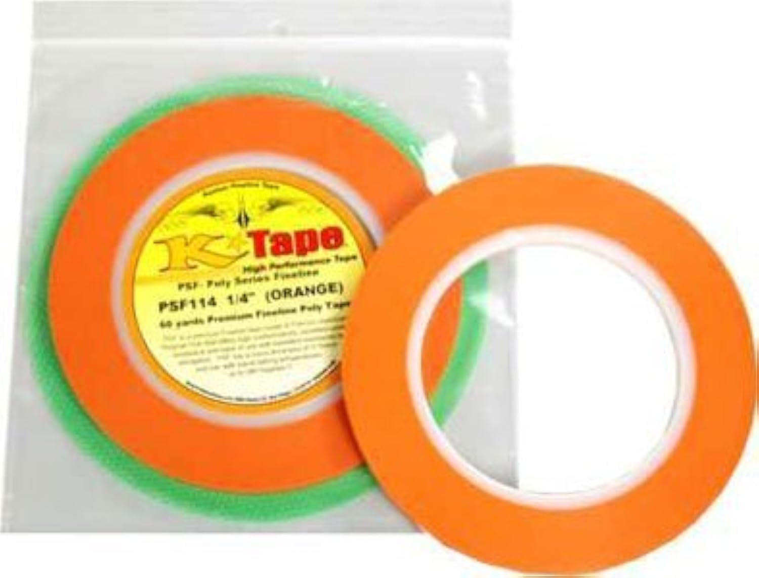 Custom Shop 1/4" Fine Line Tape Fineline Masking Tape Polytape Orange 1/4" X 60 Yard Roll: Automotive Body Paint: Tools & Home Improvement
