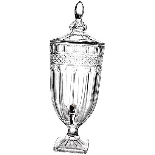HEAVENGLOW Glass Pitcher 3L Juice Container Large Capacity Clear Water Pitcher with Lid Stripe