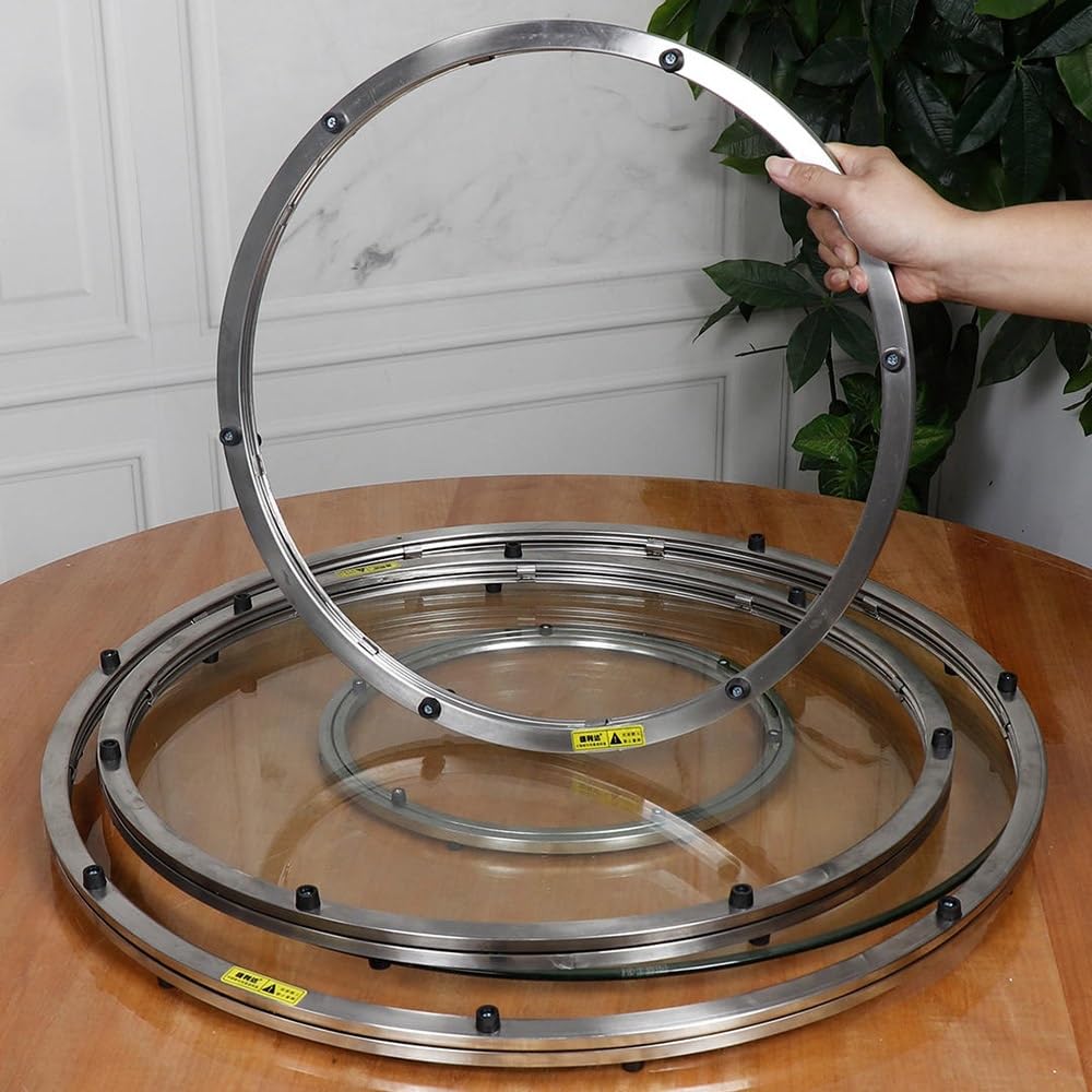 HCZION 50cm Cuscinetti per Giradischi, Base per Piastra Girevole per Tavolo Rotondo, Cuscinetto per Giradischi Rotante in Acciaio, Base Girevole per Vassoi da Portata, Supporto per Artigianato (Size