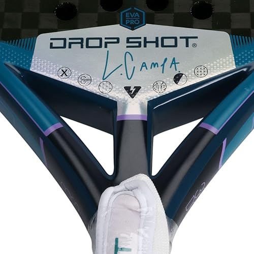 Vista 4 de Drop Shot Explorer Pro 6.0 - Raqueta de pádel de carbono de 12 quilates con control de precisión Eva Pro Core con cara 3D y haz de potencia corazón