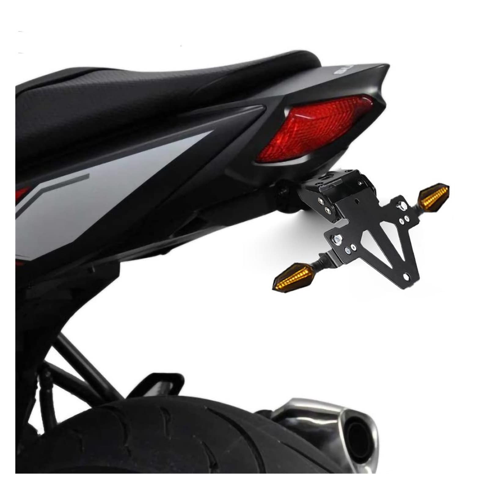 Support Plaque Moto En Aluminium Pour Suzuki SV650 (2015-2021) - Montage Facile, Anodisé, Résistant