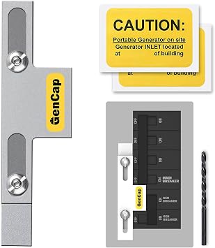 Generator Interlock Kit Compatible with Square D Homeline Meter Main 150 or 200 amp Breaker, for Safe Usage of Portable Power During Outage