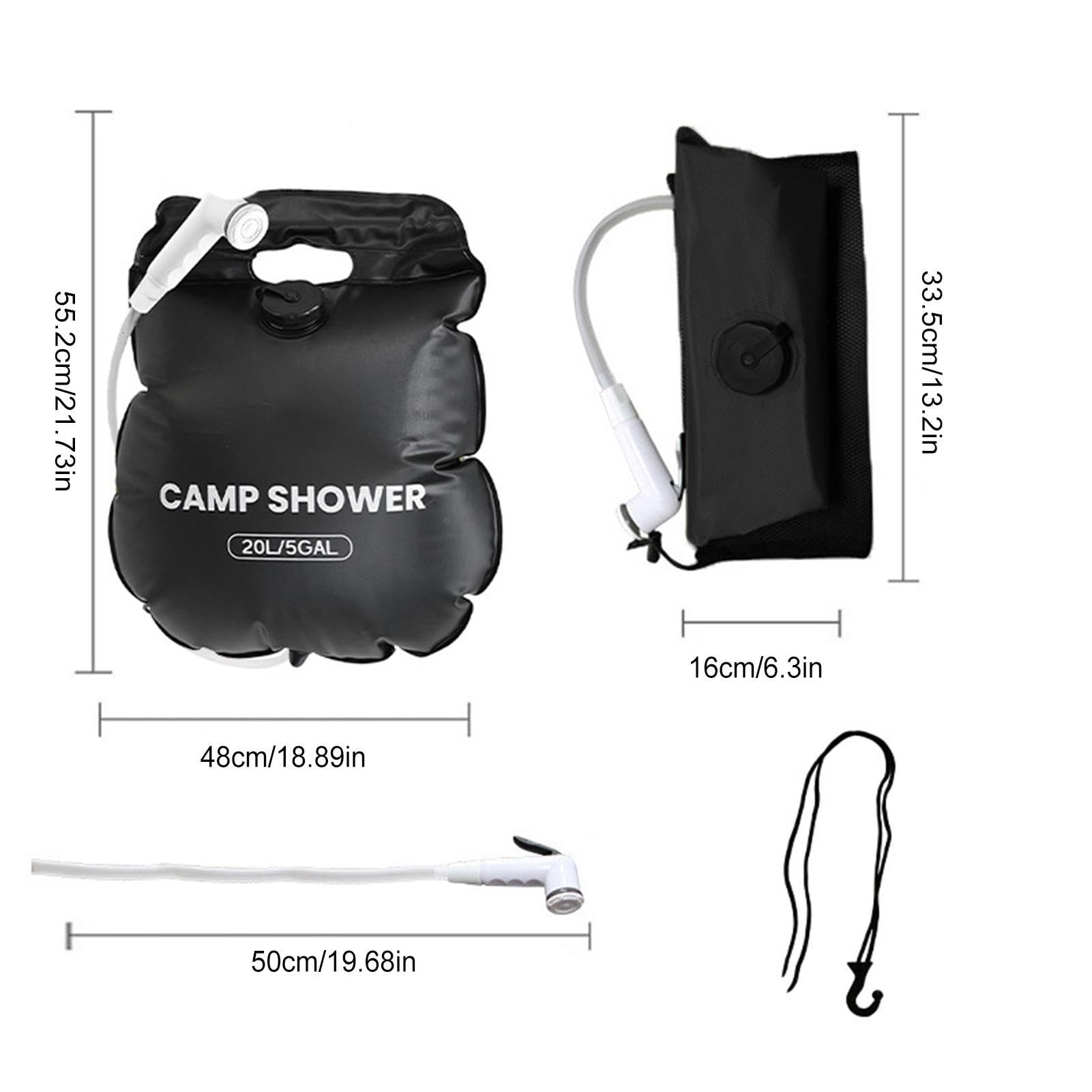 Sacca Per Doccia Portatile Da Campeggio, Kit Per Il Bagno All'Aperto Da 20L, Sacca Doccia Riscaldata Dal Sole, Bagno All'Aperto Spiaggia Viaggi Gite Stradali Campeggio Sport Camper Dormitorio
