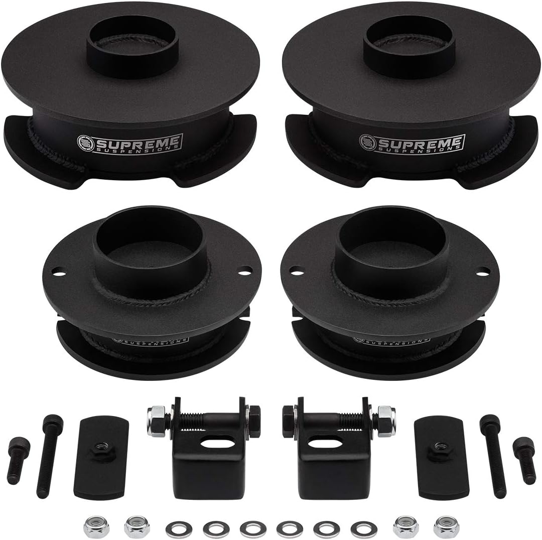 Supreme Suspensions - 2" Front + 2" Rear Lift Kit for 2014-2022 Ram 2500 - High-Strength Steel Coil Spring Spacers Full Suspension Lift Kit with Front Shock Extenders