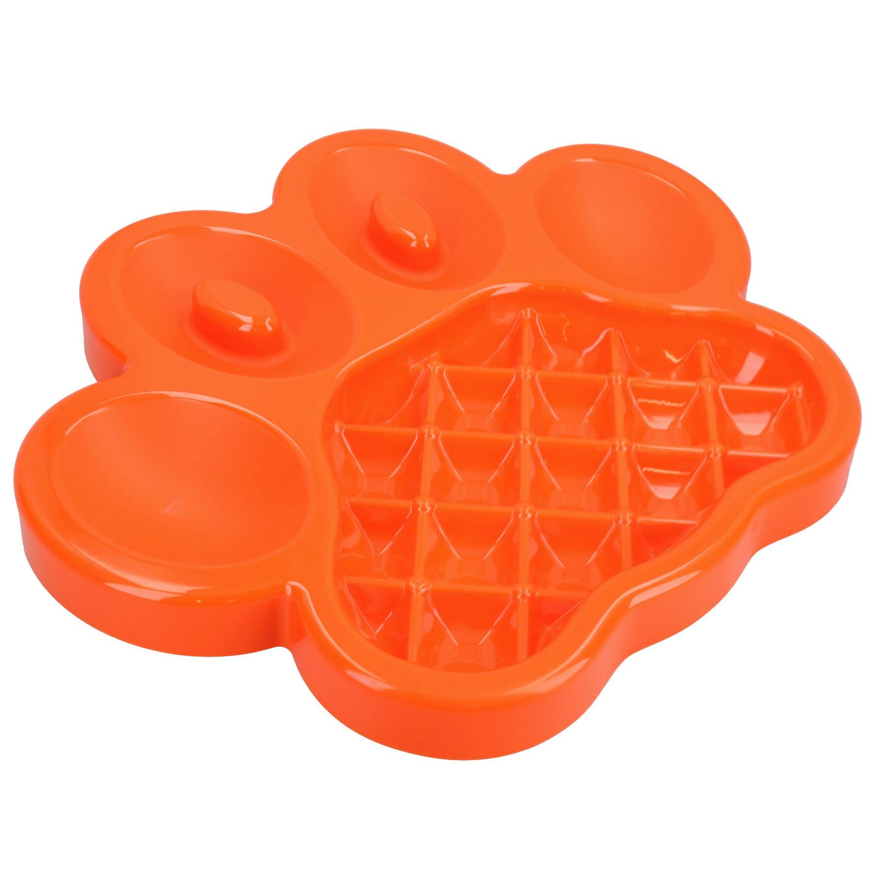 Mangeoire interactive pour chien Orange Paw d'AB Tools accessoire d'alimentation anti-glouton