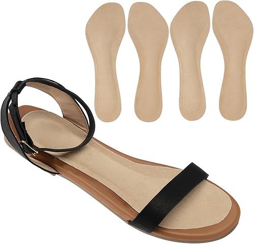 (2 pares) de piel de cerdo antideslizante de tacón alto con soporte de arco, absorción de golpes y sudor, plantillas adhesivas para zapatos de