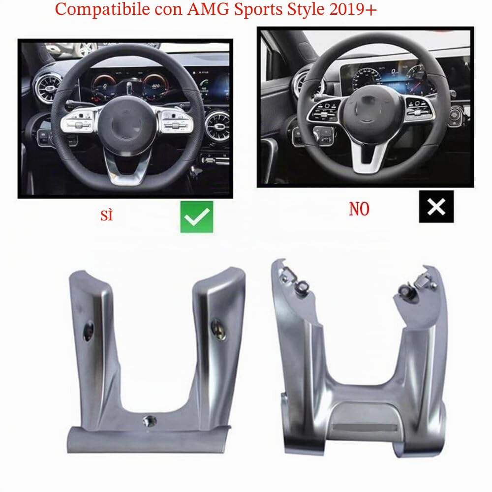 A0004641900 - Coprivolante Auto Inferiore a Forma di U, per Mercedes-Benz 2019+AMG