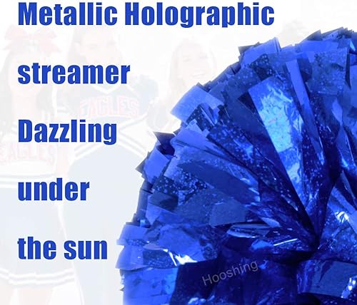 Miniatura 162 de Hooshing - Paquete de 2 pompones de animadora con mango tipo bastón, pompones para espíritu de equipo, deportes, bailes, animación, para niños