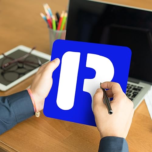 Miniatura 5 de TecUnite Juego de 26 Piezas de Plantillas del Alfabeto, Plantillas de Letras de Plástico para Pintura, Aprendizaje, Decoración de Manualidades DIY