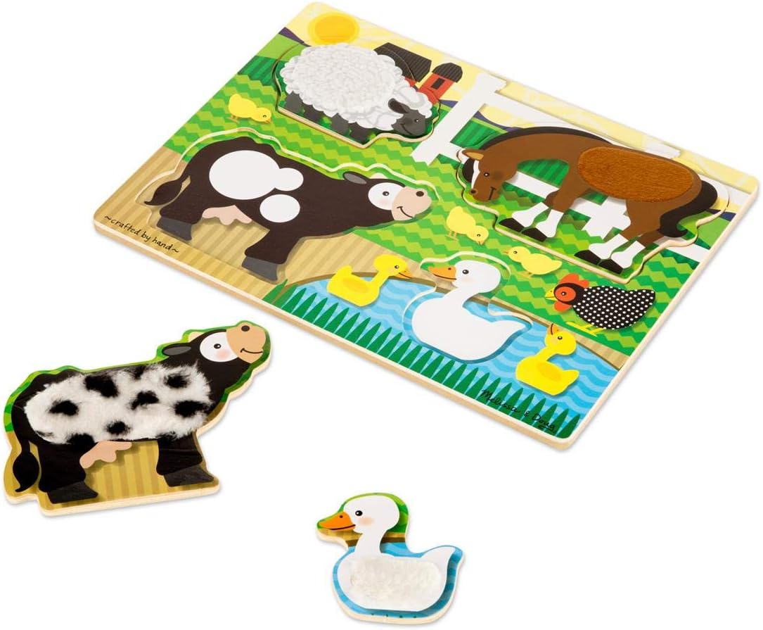 Melissa & Doug Farm Touch and Feel Puzzle