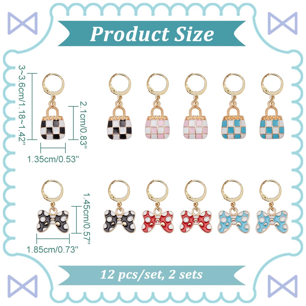 NBEADS 10pz Segnapunti di Smalto, Marcapunti Uncinetto Numero 0~9 Segnapunti Ciondoli Charms con Chiusura A Moschettone per Maglieria Tessitura Accessori, la Creazione di Gioielli