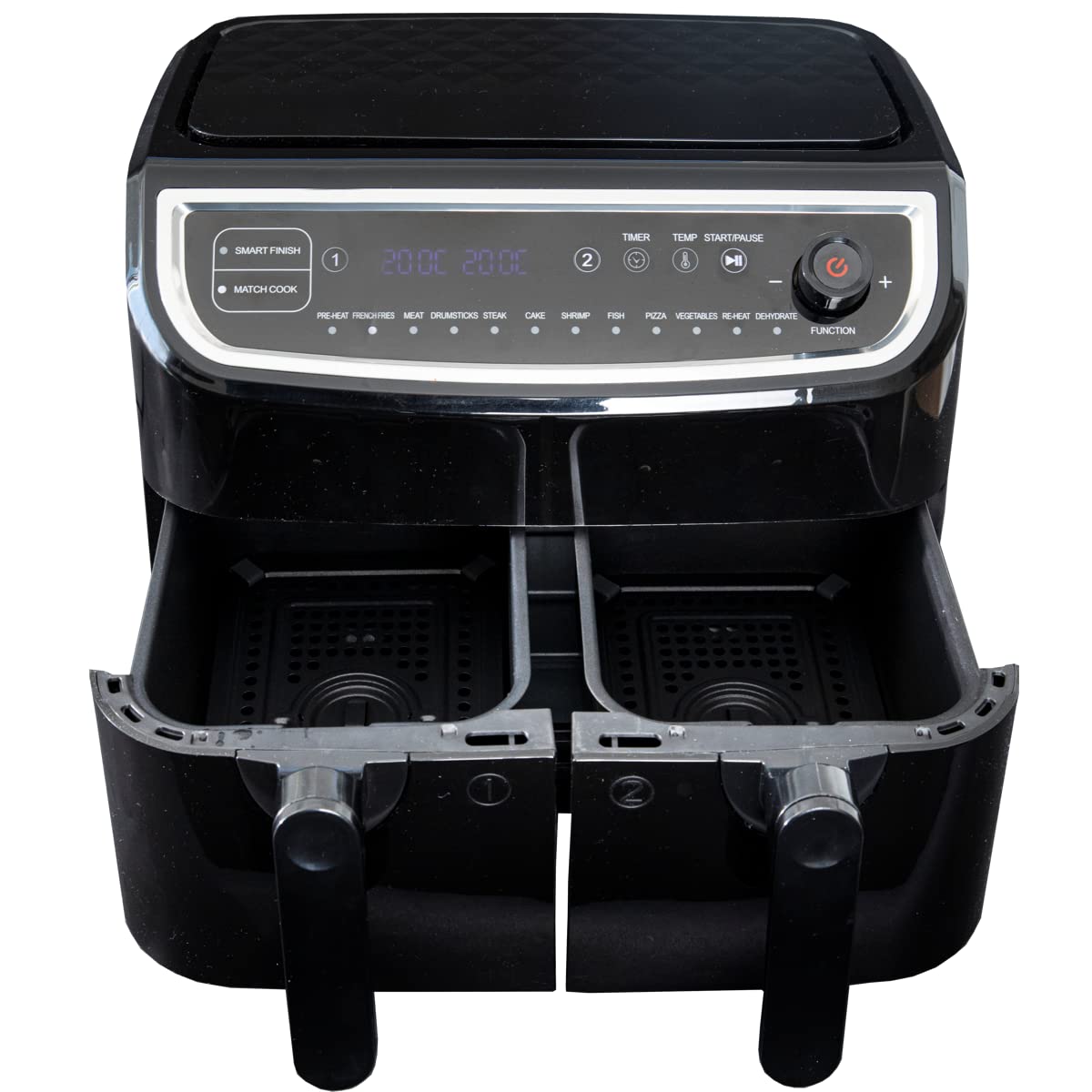 Gastronoma 18290003 freidora Doble 9 L Independiente 2400 W Freidora baja en grasa Negro, Acero inoxidable