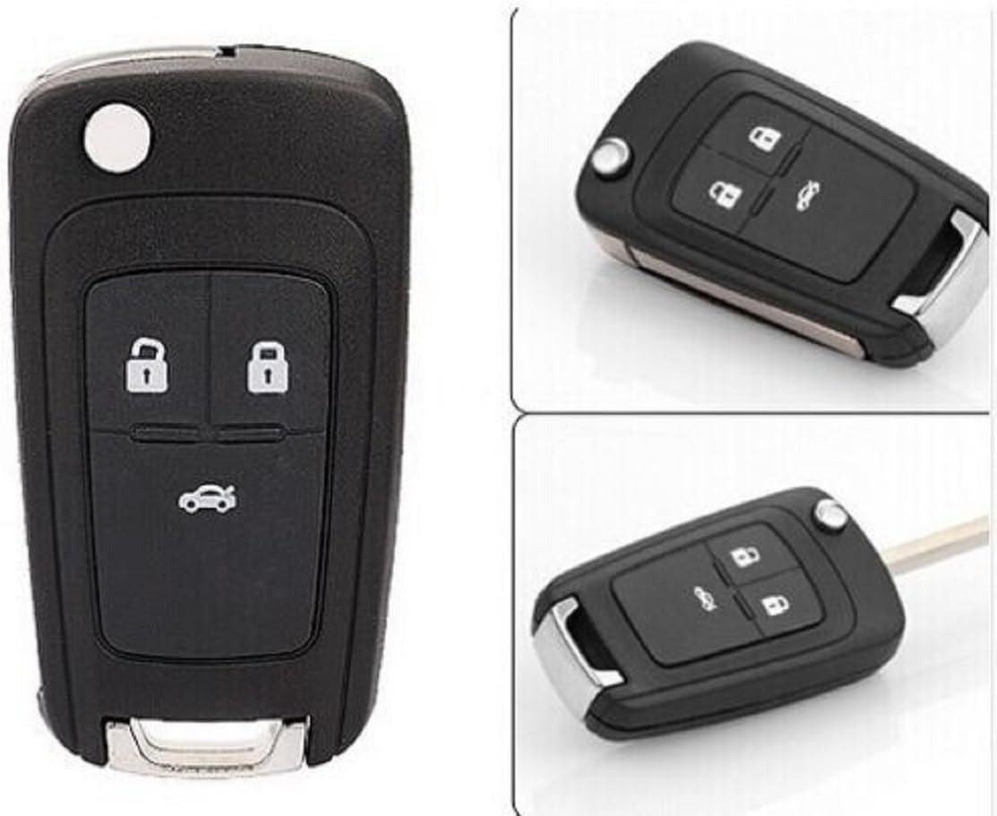 HOCN Replacement Remote Key Shell 3 Button Keyless Entry Case Fob for Chevrolet Cruze