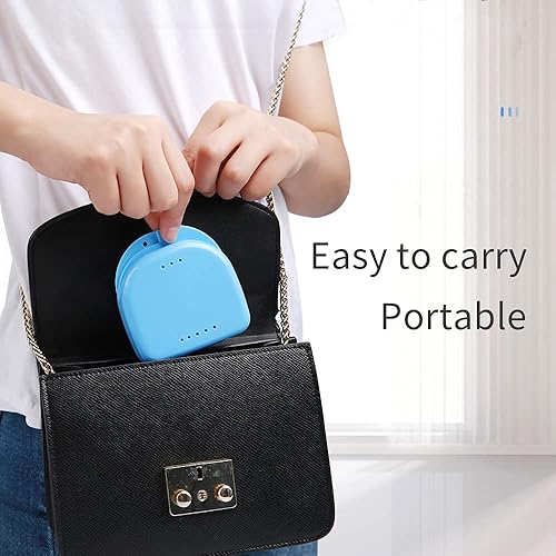 Miniatura 5 de Estuche de retención con orificios de ventilación paquete de 3 fundas de protección bucal de ortodoncia bonita funda de dentadura postiza con cierre