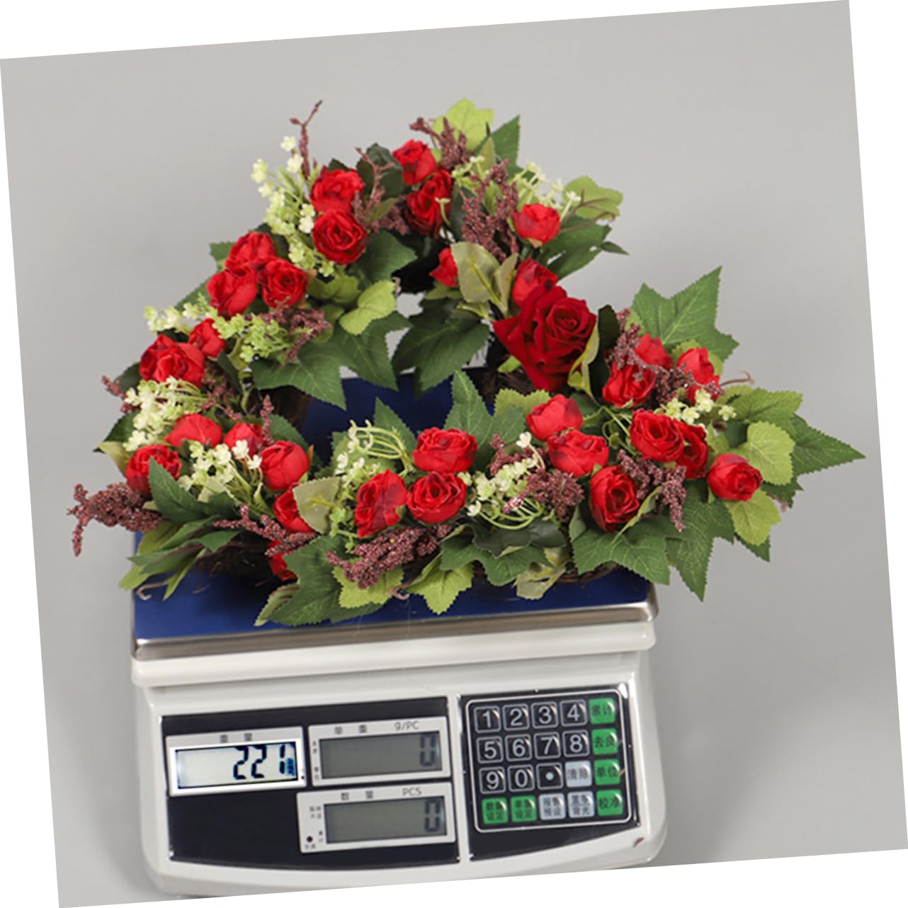 SOIMISS Guirnalda de Rosas Artificiales Guirnalda de San Valentín para Decoración de San Valentín Adorno Colgante de Corazón