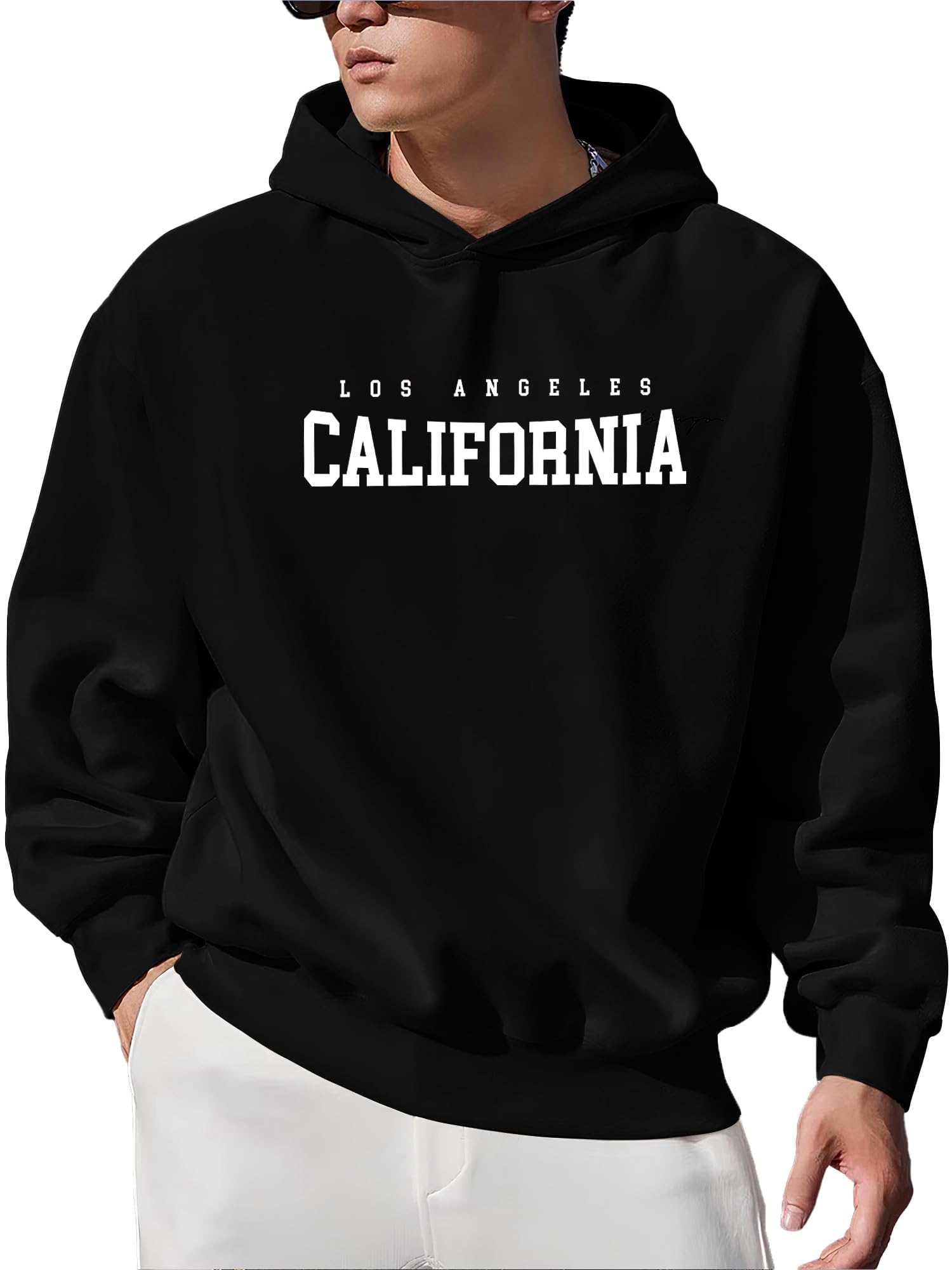 || Mens || California Printed || Hooded Neck || Full Sleeve || Cotton Fleece || Sweatshirt-image-45