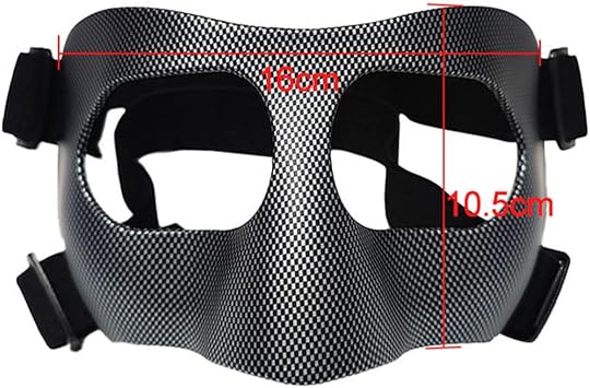 Alnicov Guard for Broken Nose, Adjustable Face Shield with Pads, Sports Training Face Mask Nose Protector for Adults Teens Basketball Soccer Baseball