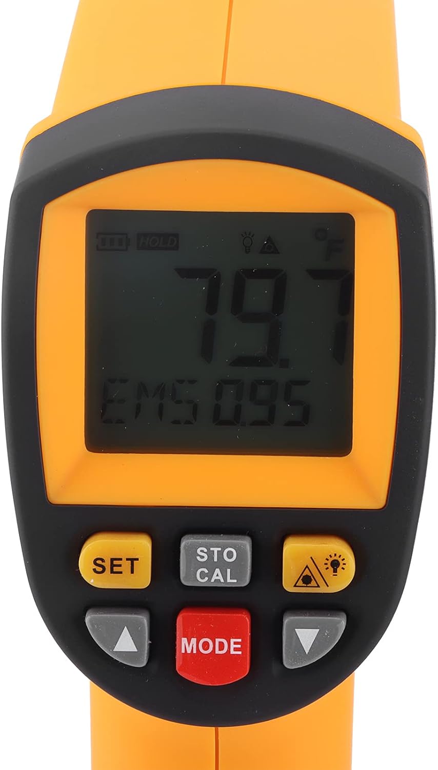 Fafeicy Infrared Thermometer, Thermometer Digital Temperature with LCD Backlight Displa for Industrial Temperature Measurement