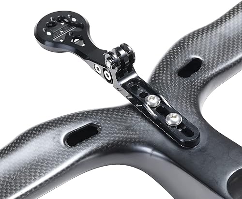 Miniatura 4 de Cestbon Soporte delantero ajustable para bicicleta Garmin Edge Wahoo Elemnt Bryton Rider Stages Dash compatible con manillar integrado Aero, montaje