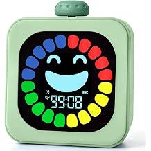 Digital Visual Timer for Kids, 4-Color Countdown Timer with Smiley Face