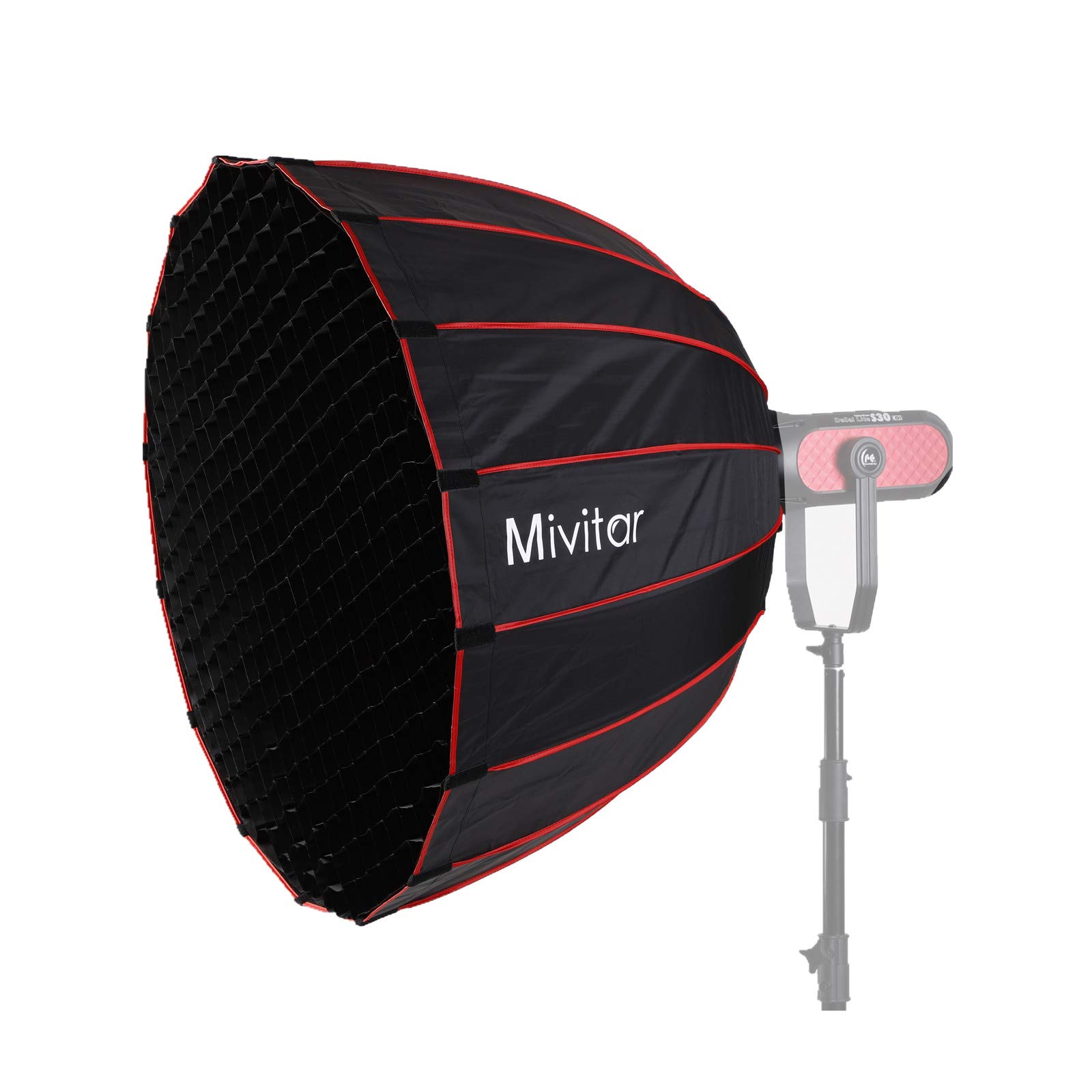 Mivitar Parabolic Softbox 35.43 inches /90CM Quick Set-up Folding Speedlight Umbrella Softbox for Ap