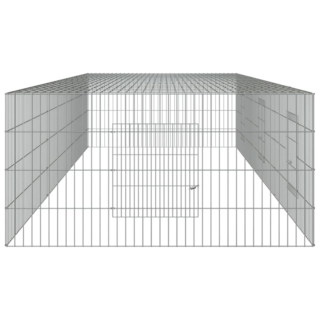 Jaula para conejos 3 paneles hierro galvanizado 325x109x54 cm,Productos para mascotas,Productos para mascotas,Productos para animales pequeños,Jaulas y habitáculos para animales pequeños-171564