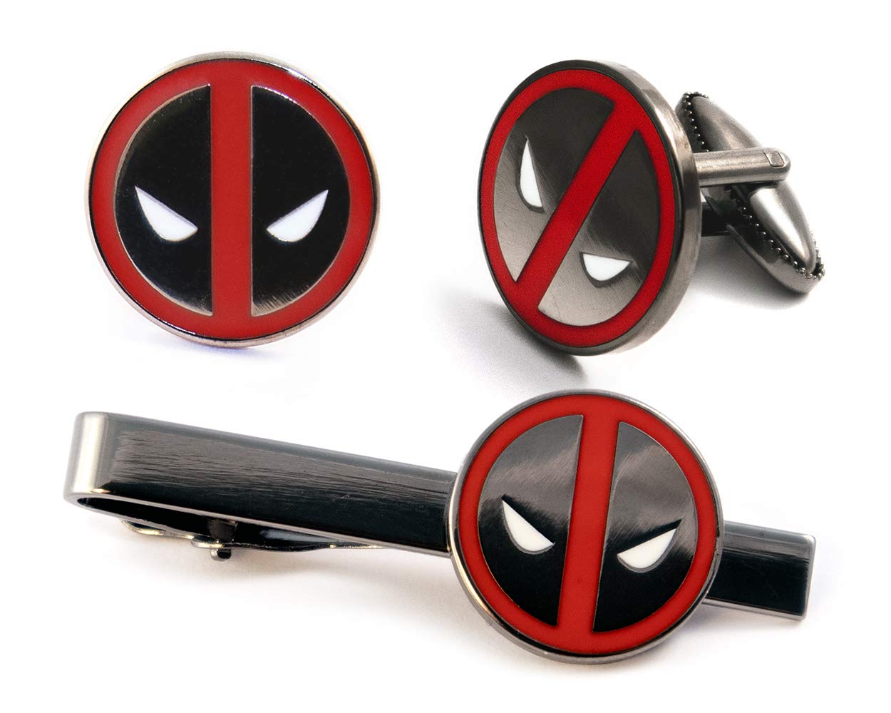 SharedImaginationDeadpool Tie Clip, X-Men Cufflinks, Marvel X-Force Jewelry, Wolverine Cuff Links Link, Cable Tie Tack Groomsman Wedding Party Gift