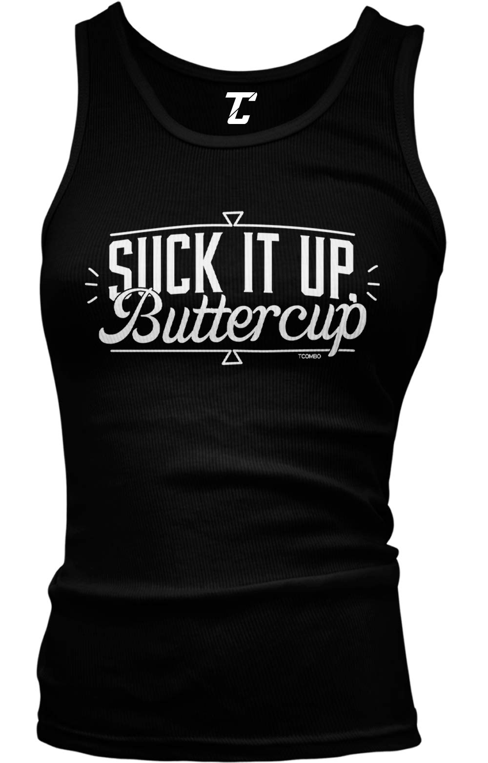 Tcombo Suck It Up Buttercup - Gym Fitness Workout Juniors Tank Top