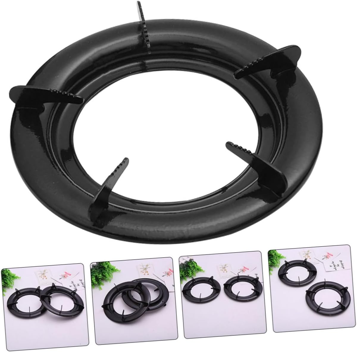 3Pcs Reusable Wok Support Rings Durable Stove Rack for Gas Cooktops Slip Design for Pots and Kitchen Supplies