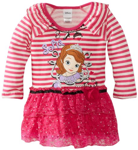 Disney Girls' Sofia 1 Pieced Stripped Dress