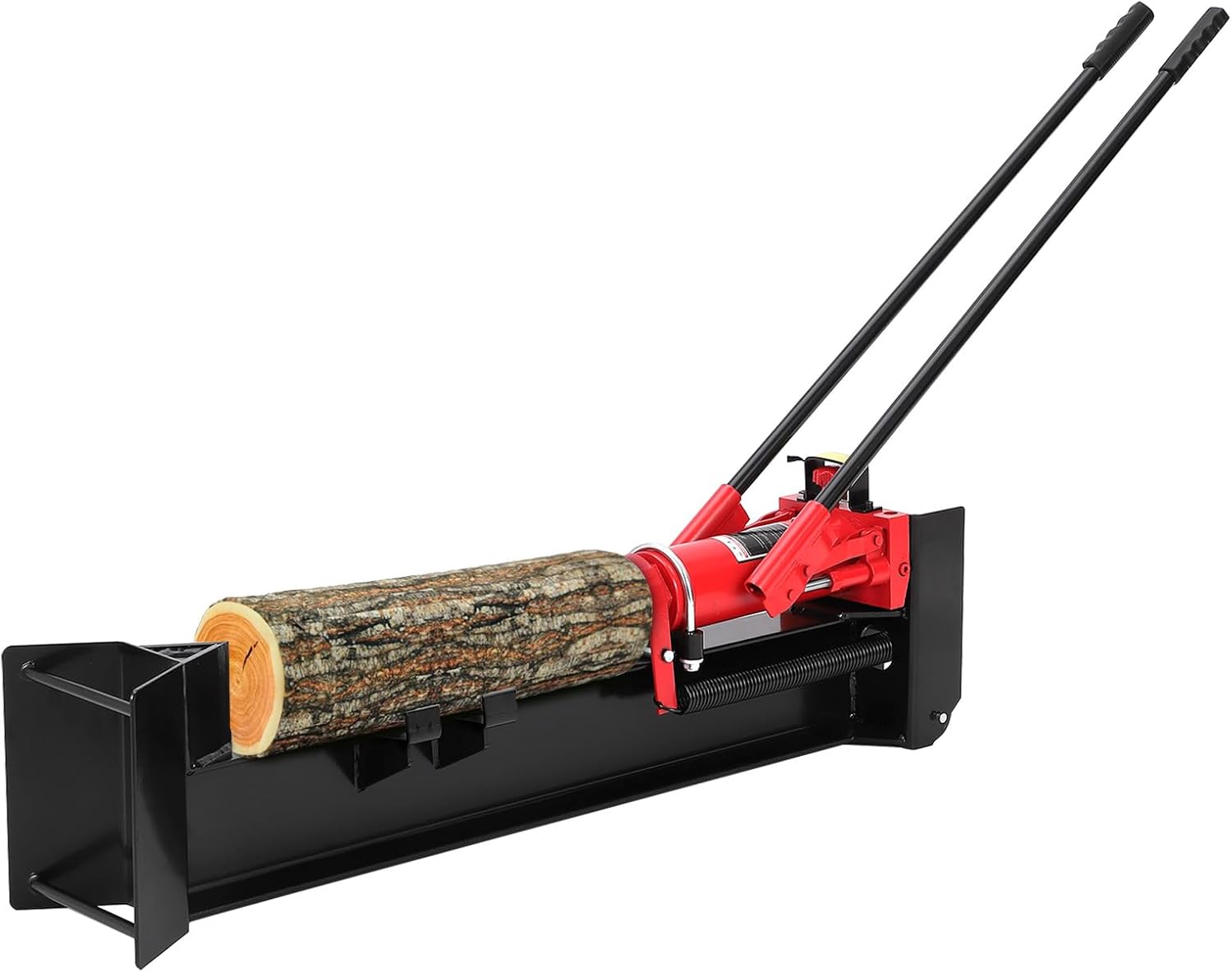 Garvee 12 Ton Hydraulic Log Splitter, Manual Wood Splitter with 2-Speed Operation & Built-in Wheels, Hand Powered Log Cutter for Firewood with Full Steel Construction, Max 18.7" Log