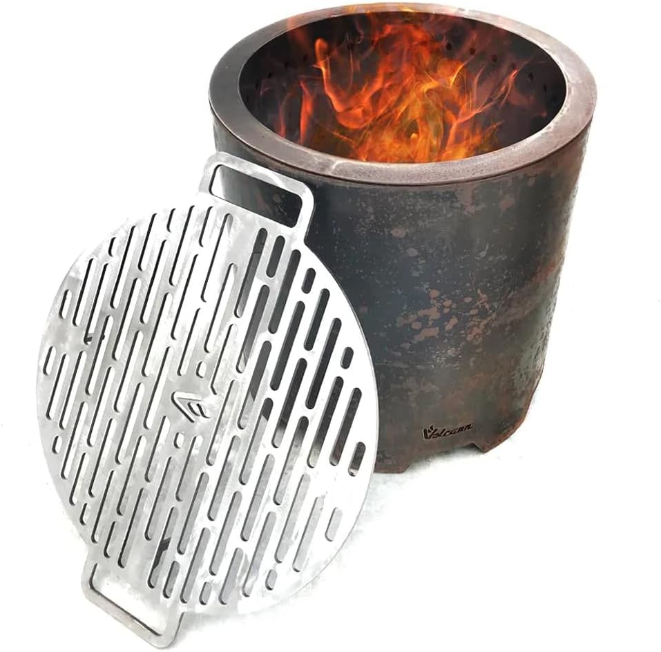 Volcann BBQ Smoke Free Fire Pit Portable Stove Modern Firewood Log