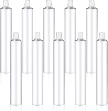 10 Pack Empty Paint Tubes, 60ml Unsealed Aluminum Paint Tubes with Needle Cap for Storing Paints Acrylics Gouaches Watercolors Oils and Other Kinds of Paints