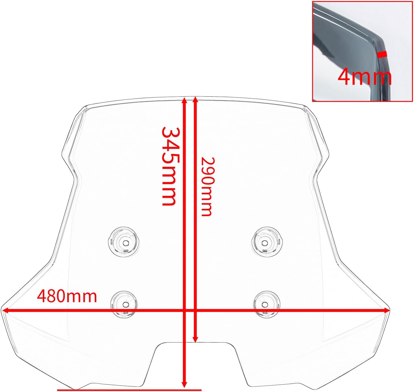 Motorcycle Windshield Deflector Double Bubble Windscreen Fit for V-STROM 800DE/Adventure 800 Touring 2023 2024 Wind Shield Screen Visor Flyscreen, Transparent