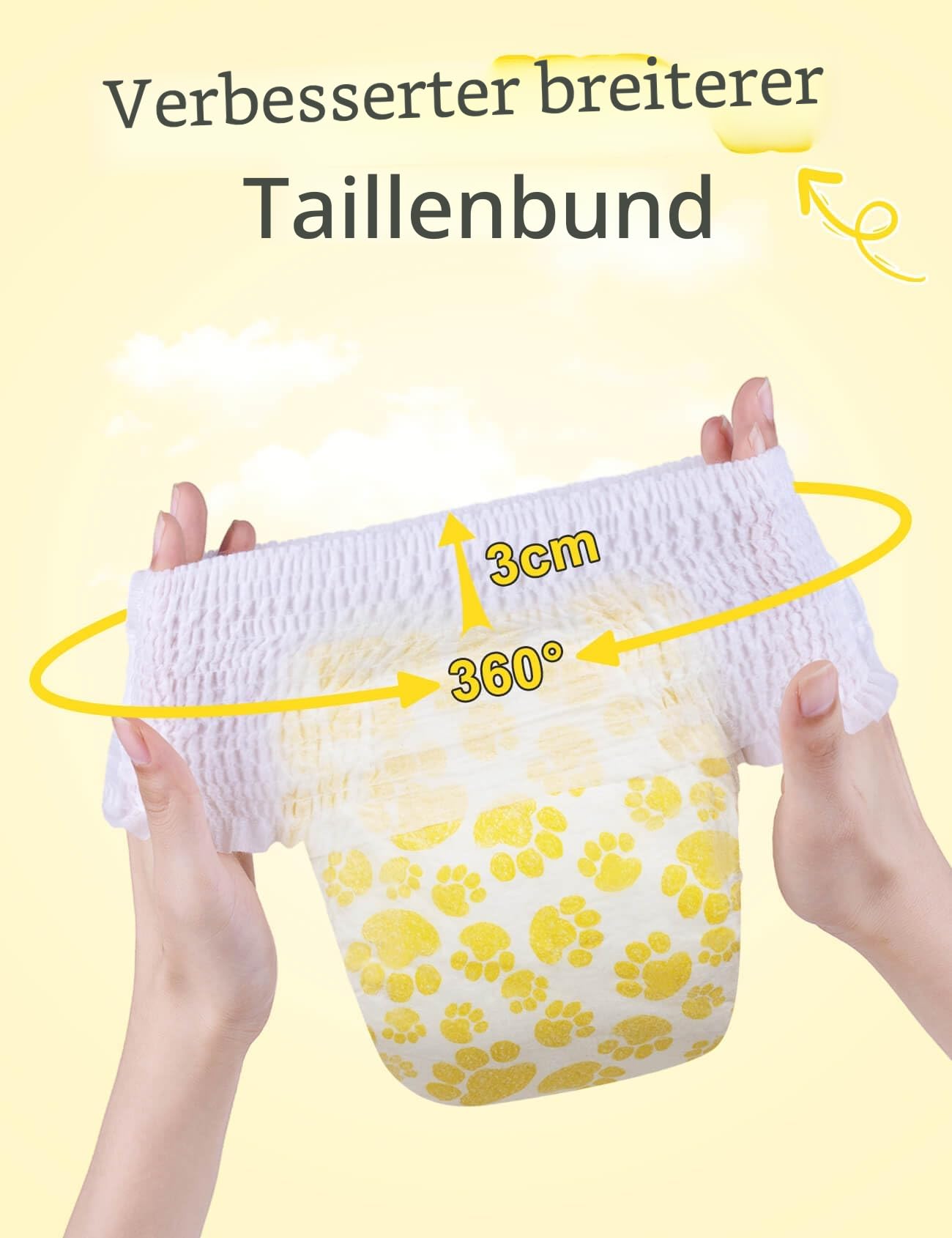 Dono Hundewindeln - 24 Stück, Windeln für weibliche Hunde, zum Anziehen, geeignet für Inkontinenz, Training, Reisen