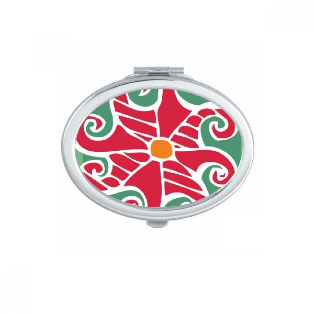 Miroir de poche ovale Mexique Totems, miroir de maquillage compact