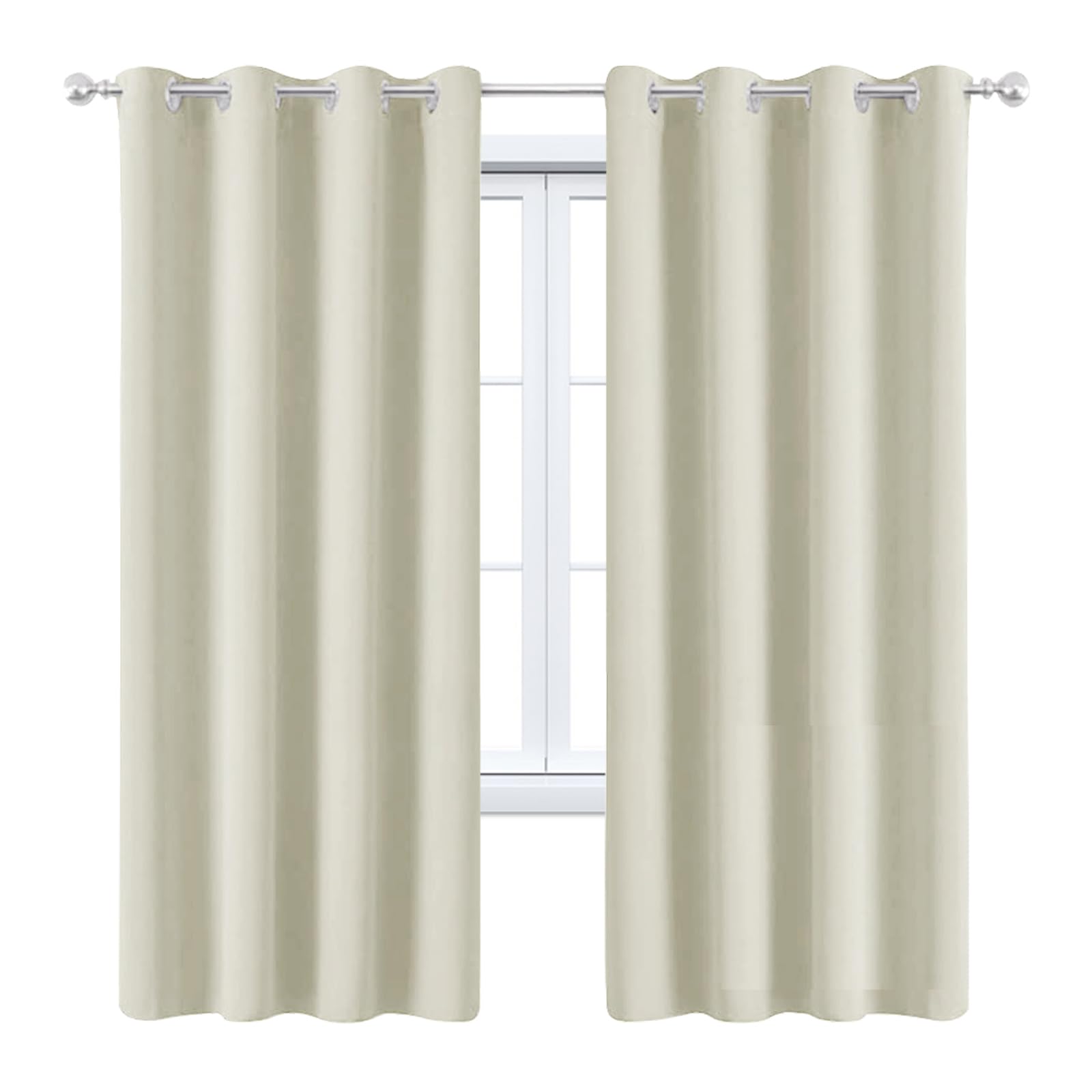 アイレットカーテン ベージュ　リング9個 アイレットカーテン ベージュ リング9個