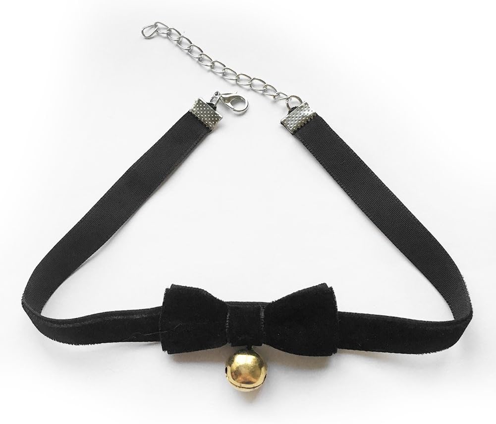 3GARDEN COS Gothic Lolita Bow Bells Velvet Ribbon lace Necklace Choker Necklace