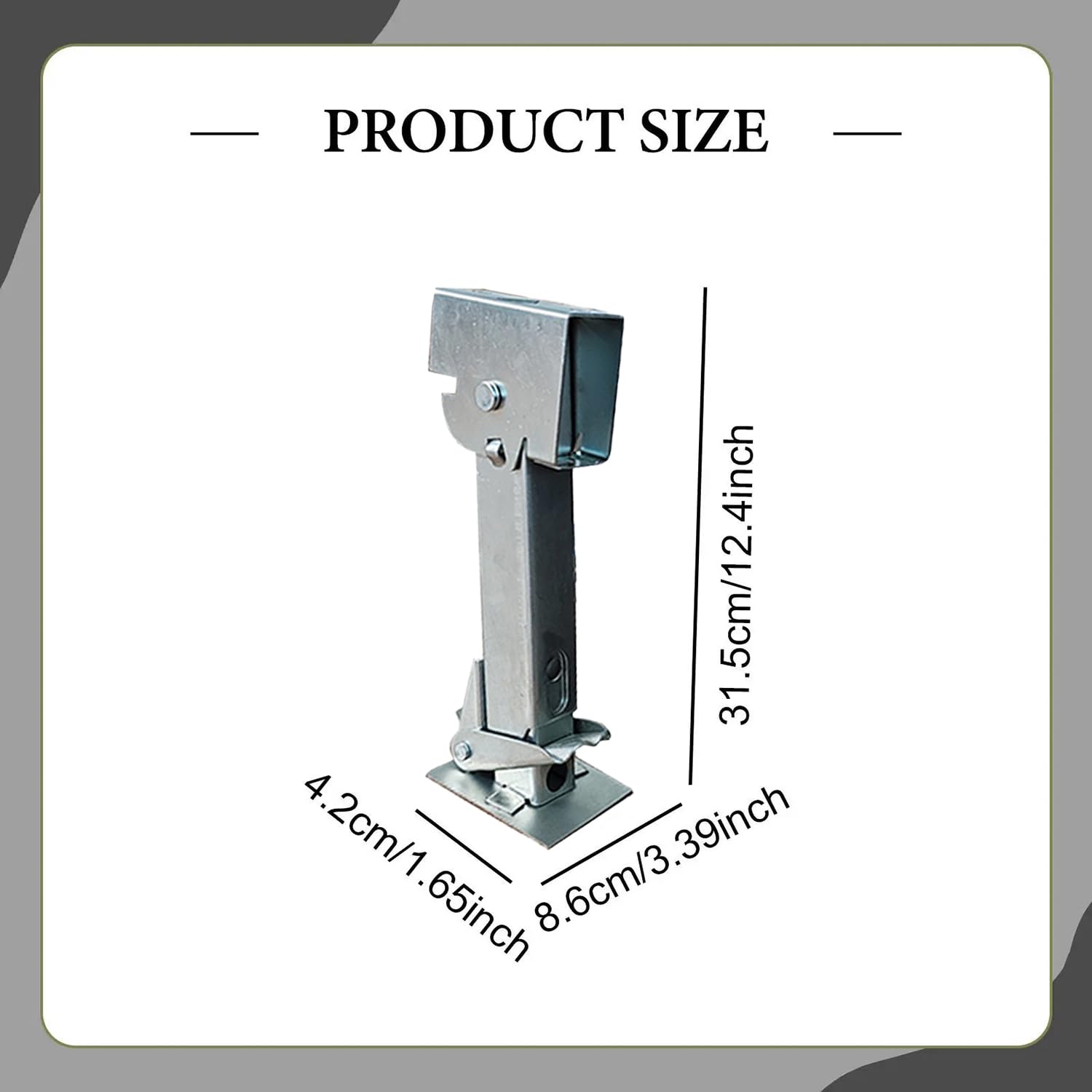 2 Piezas Gato Estabilizador RV para Remolque,Gatos estabilizadores,Soporte de Estacionamiento Gato Giratorio Telescópico,Soporte de 650 LB,Capacidad de Carga de 1000 LB,per camper,roulotte,ecc.(Plata)